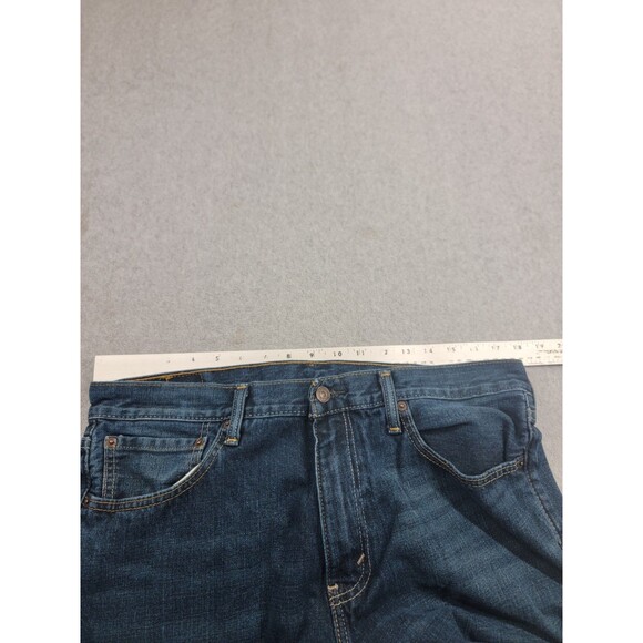 Levis 527 Jeans Mens 36x32 Boot High Rise Cotton Dark Blue Whiskered Western - Picture 5 of 14